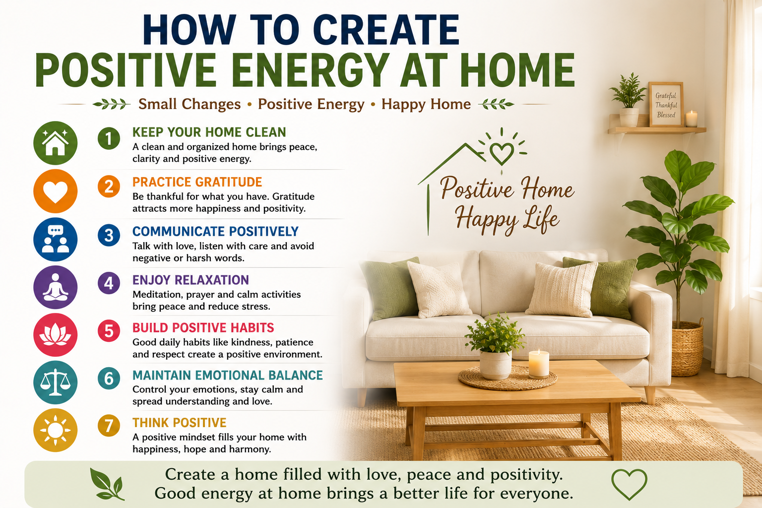 How to Create Positive Energy at Home for Peace and Harmony