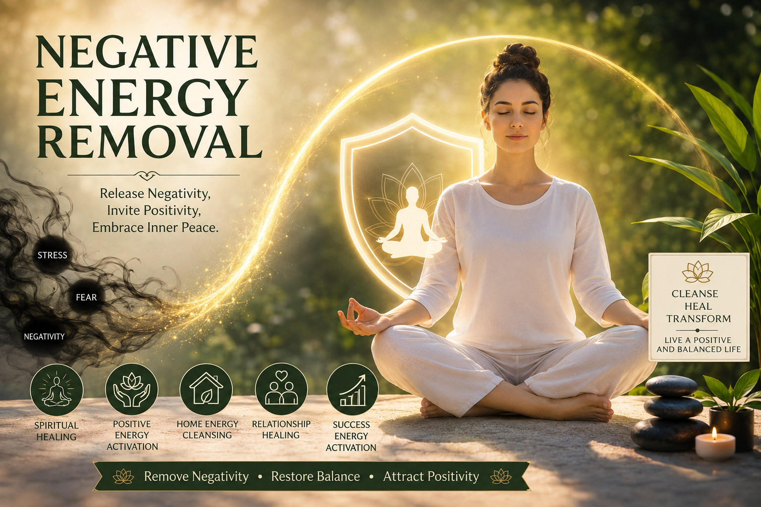 Negative Energy Removal for Inner Peace and Positivity